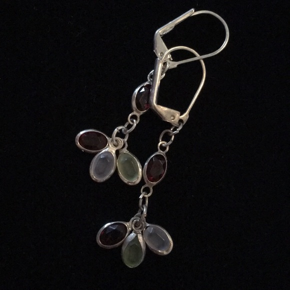 Estate 16” vintage solid Sterling silver necklace with matching earrings… - Picture 8 of 8